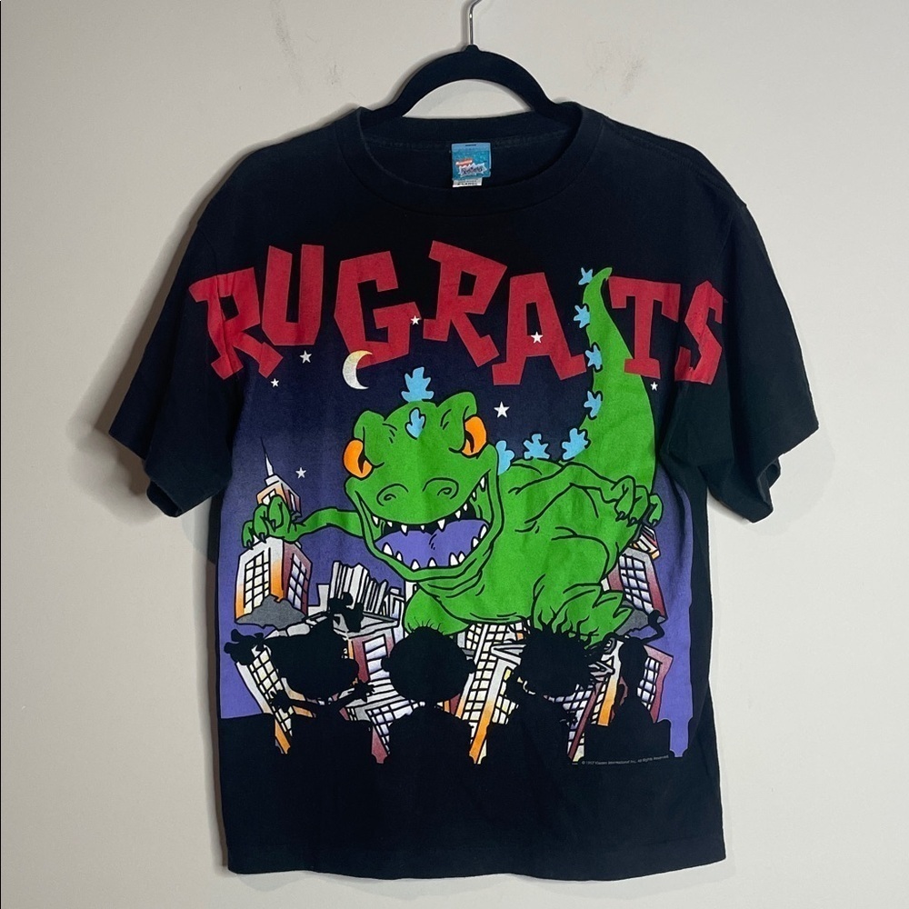 Vintage 1997 Nickelodeon Rugrats Reptar Tshirt Youth Size XL Single Stitch